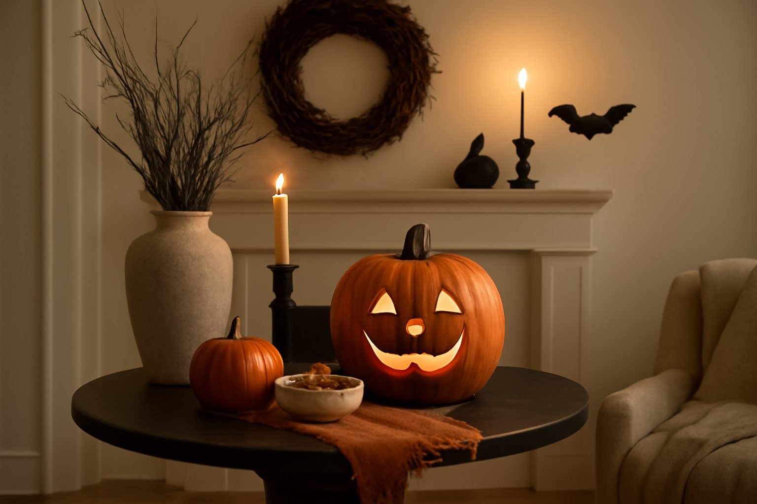 Halloween Party Einladung mit Kindern