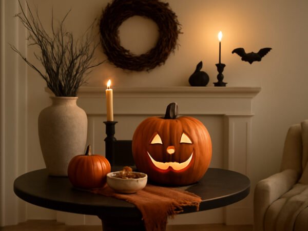 Halloween Party Einladung mit Kindern