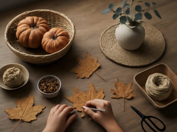 Herbst basteln mit Kleinkindern — der Weg zum Ergebnis