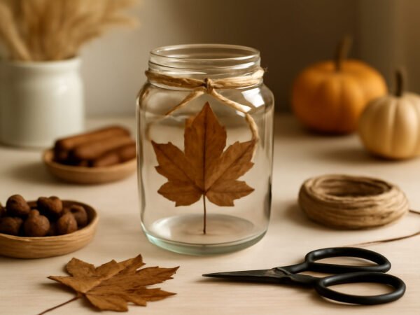 Herbstdeko basteln Glas — so geht es richtig