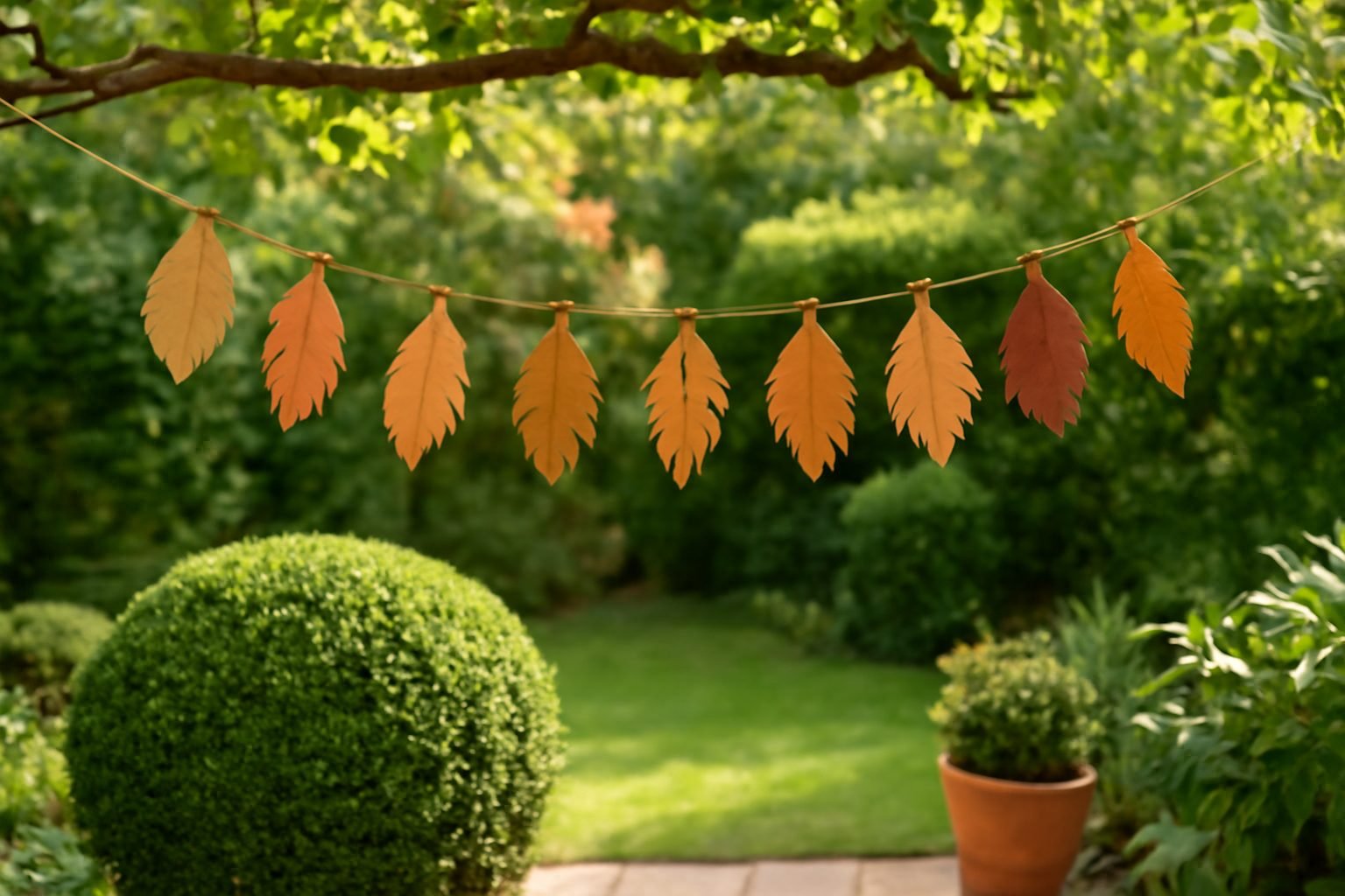 Herbstdeko draußen aus Papier: 6 Schritte zum Ergebnis
