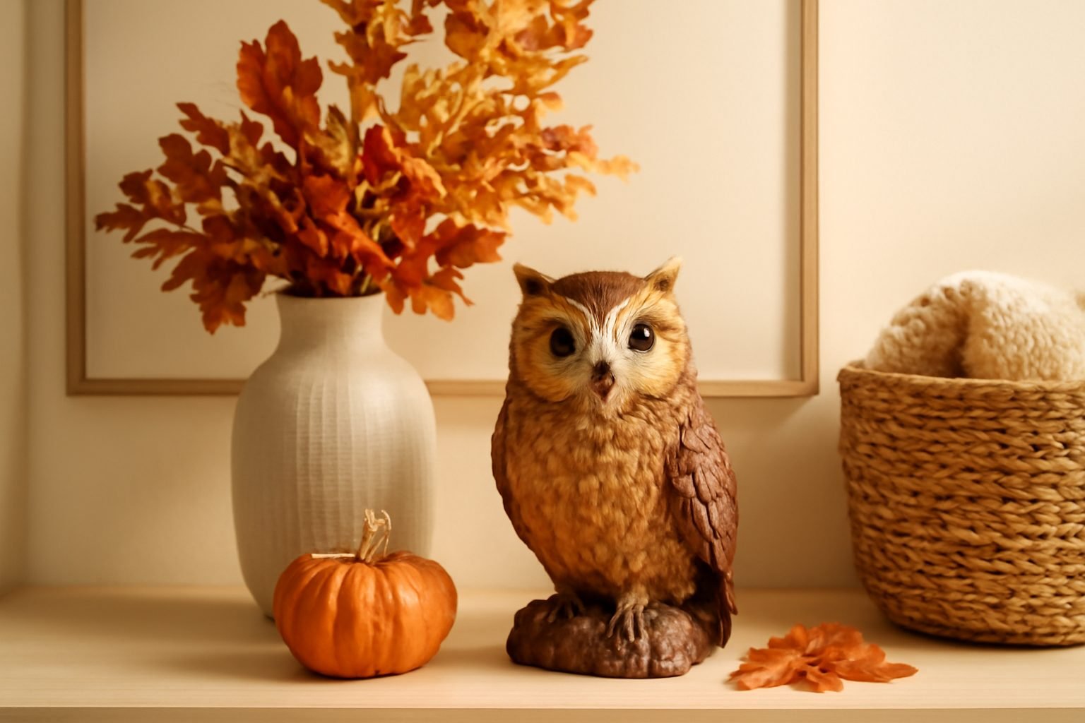 Herbstdeko Eulen basteln — so geht es richtig