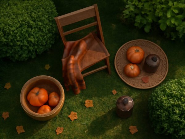 Herbstdeko für draußen mit Naturmaterialien