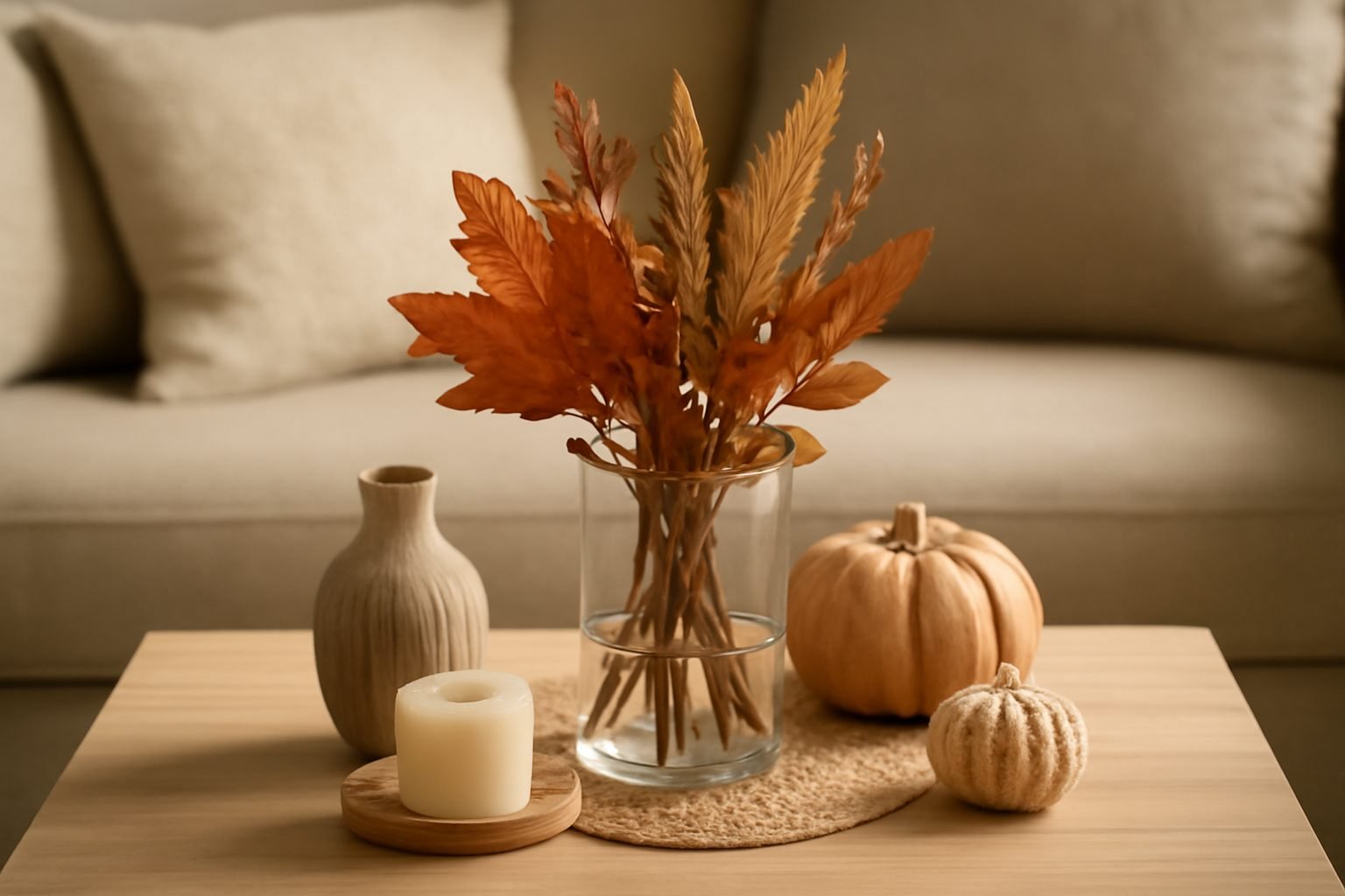 Herbstdeko im Glas fürs Wohnzimmer in 6 Schritten