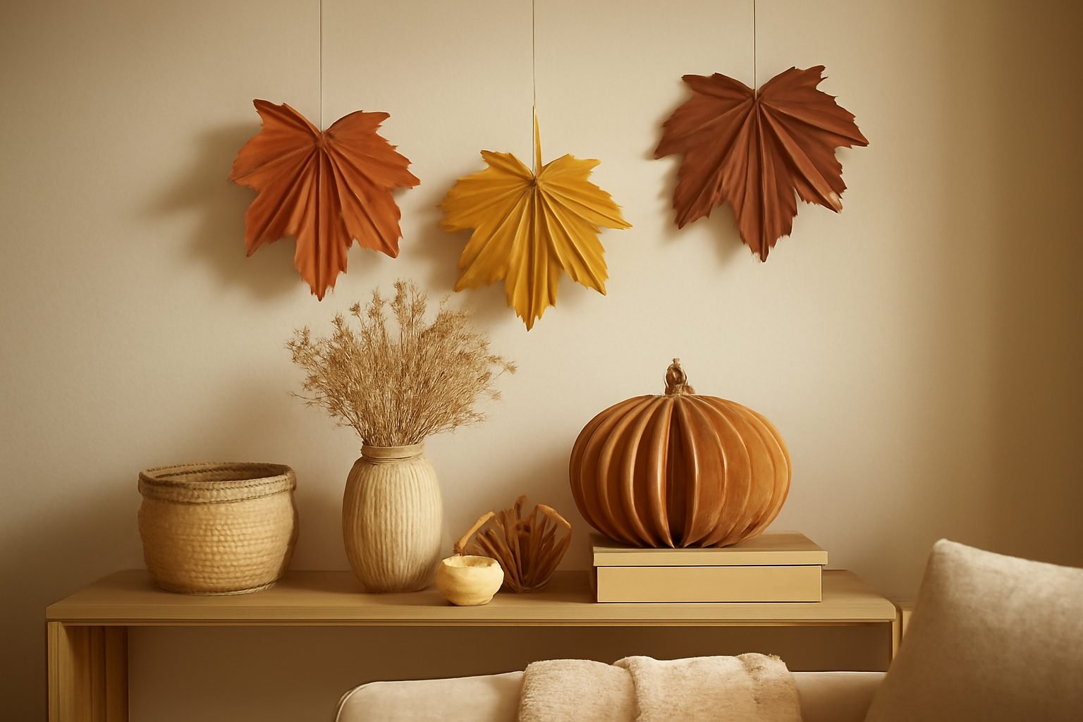 Herbstdeko Outdoor aus Papier in 6 Schritten