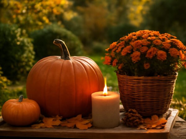 Herbstdeko Outdoor für kleine Wohnungen