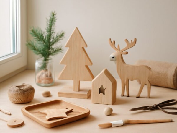 Holz Deko selber machen Weihnachten ohne Vorkenntnisse