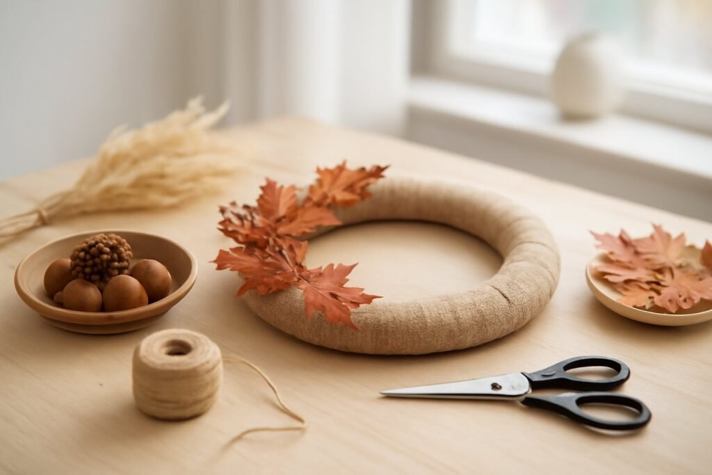 Herbst-Türkranz selber machen: Anleitung + Material