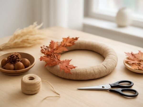 Herbst-Türkranz selber machen: Anleitung + Material