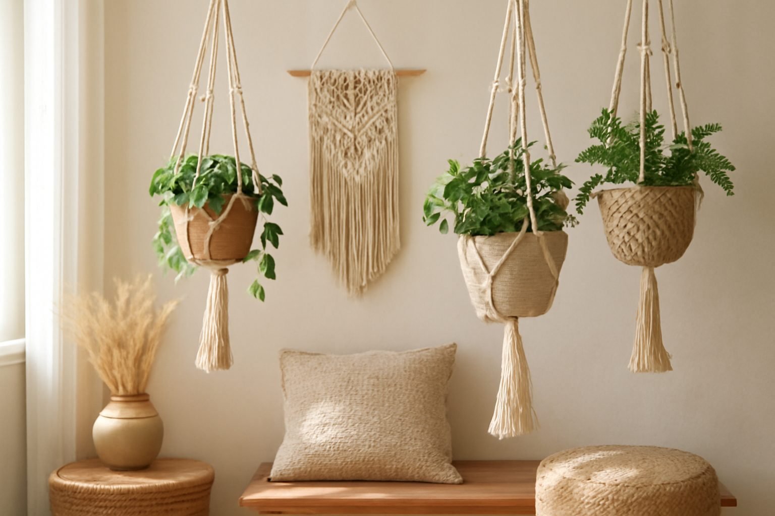 Makramee Blumenampel: 9 kreative Ideen zum Selbermachen