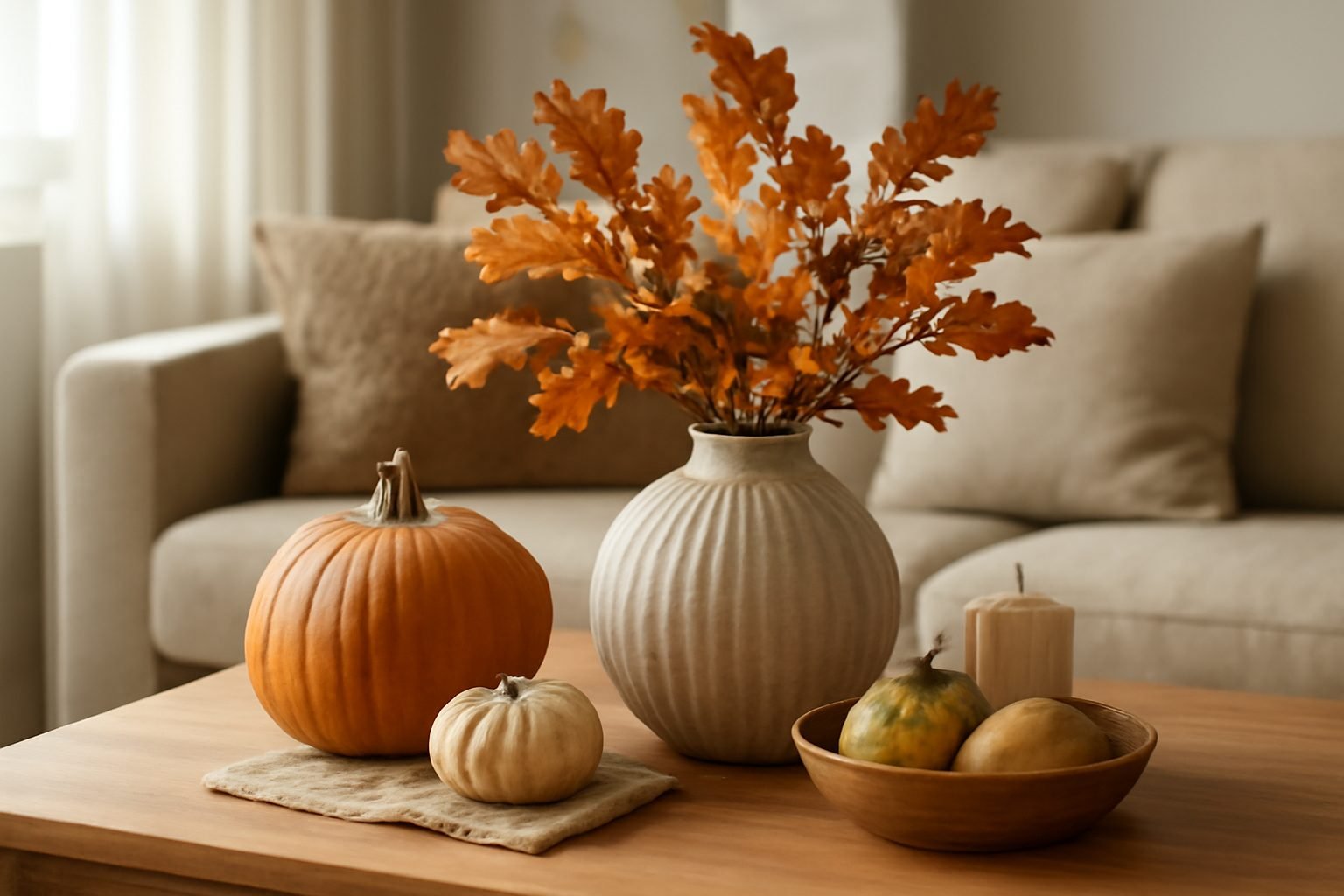 Moderne Herbstdeko draußen — günstig statt teuer