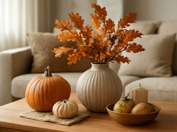 Moderne Herbstdeko draußen — günstig statt teuer