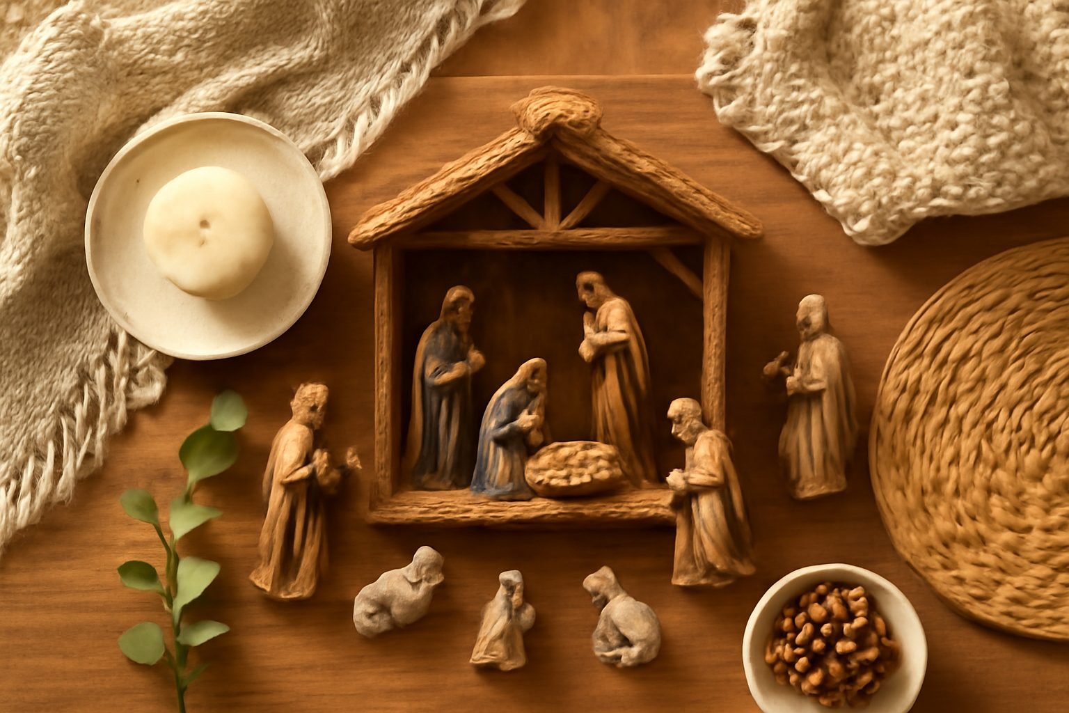 Nikolaus basteln Kinderkrippe in 6 Schritten