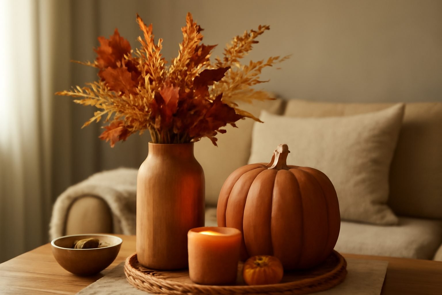 Selbstgemachte Herbstdeko aus Holz ohne Vorkenntnisse
