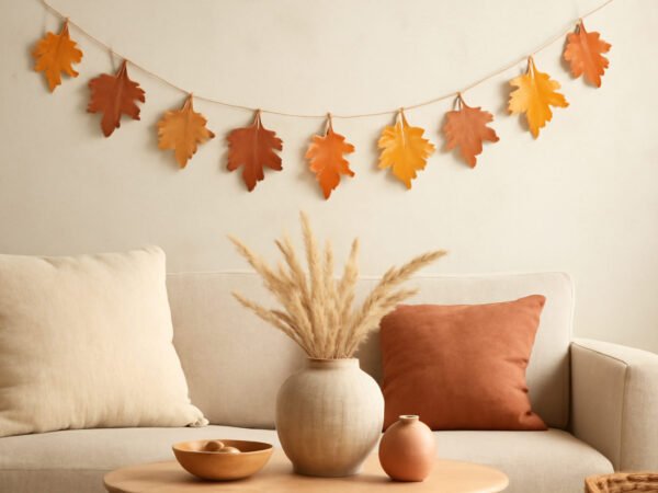 Selbstgemachte Herbstdeko aus Papier — der Weg zum Ergebnis