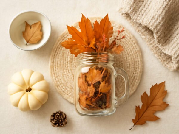 Selbstgemachte Herbstdeko im Glas ohne Vorkenntnisse