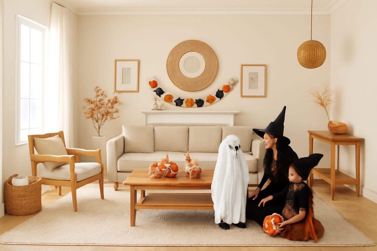 Selbstgemachtes Halloween Kostüm Familie ohne Vorkenntnisse