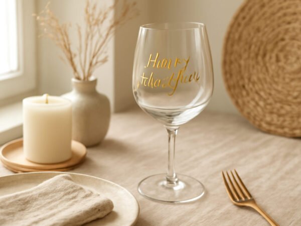Silvester Tischdekoration im Glas in 6 Schritten
