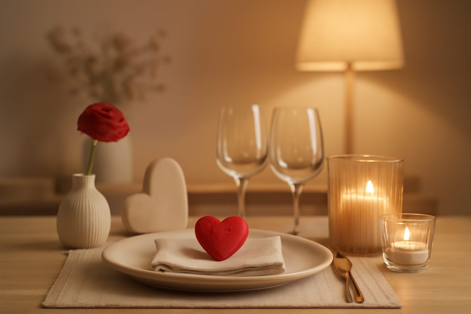 Valentinstag Deko für den Tisch — passend für jeden Anlass