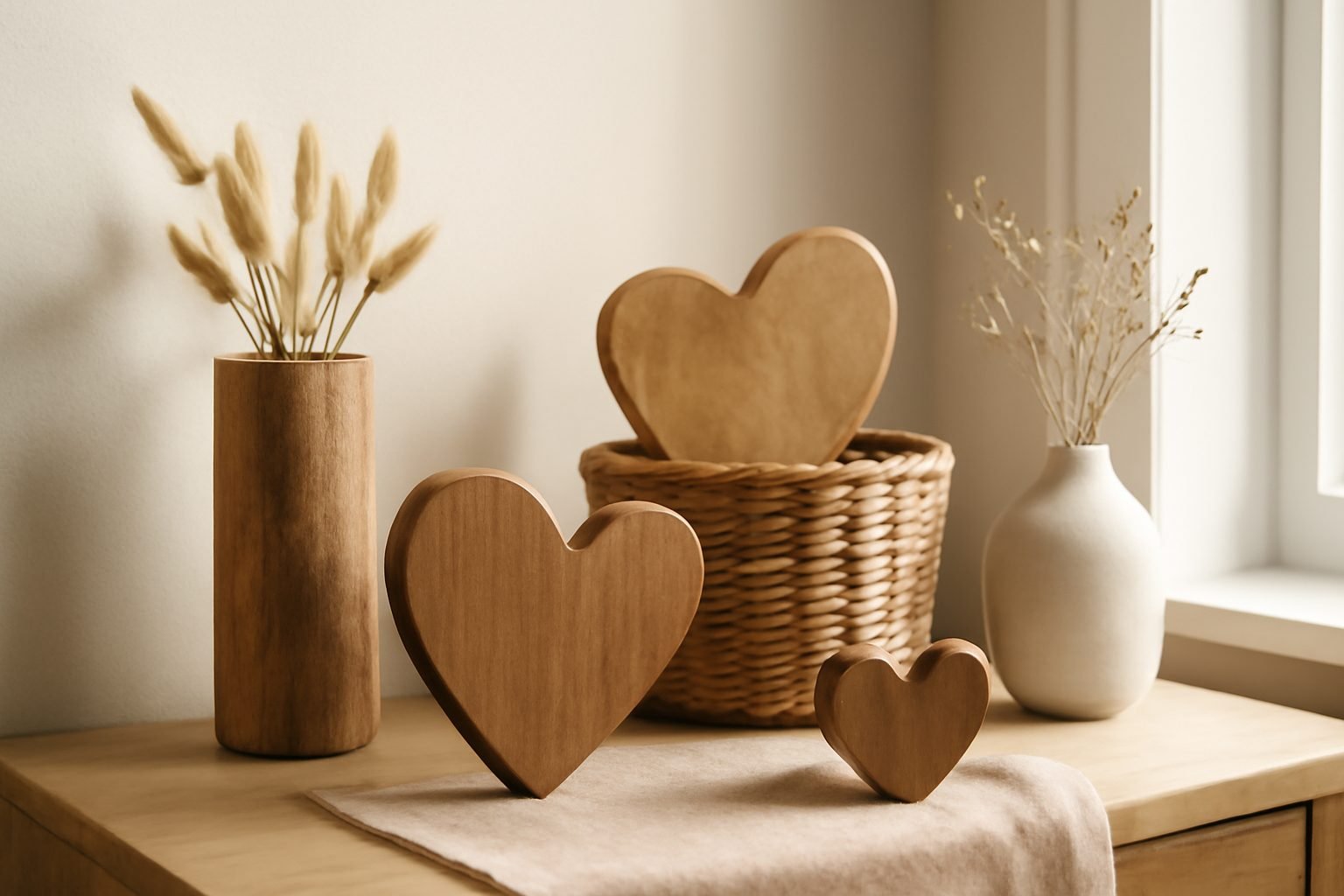 Valentinstag Dekoration aus Holz: 12 Ideen für wenig Geld