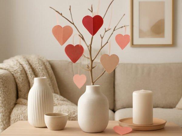 Valentinstag Dekoration aus Papier — 12 einfache Varianten