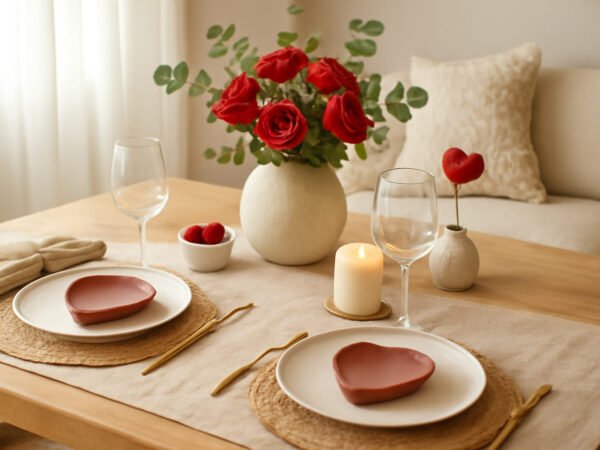 Valentinstag Dekoration für den Tisch