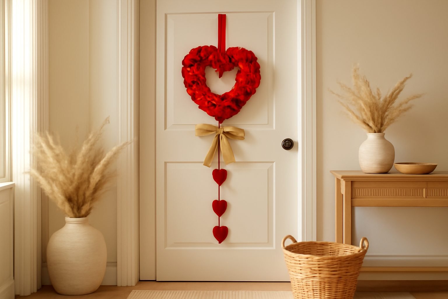 Valentinstag Dekoration für die Haustür