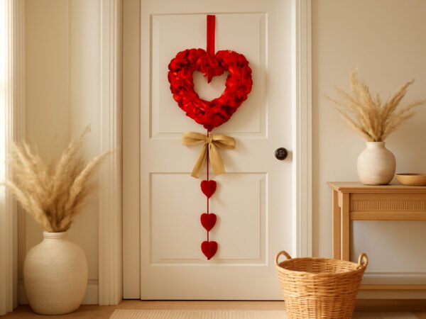 Valentinstag Dekoration für die Haustür