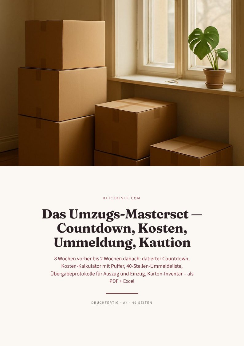 Das Umzugs-Masterset — Countdown, Kosten, Ummeldung, Kaution – Vorschau Seite 2