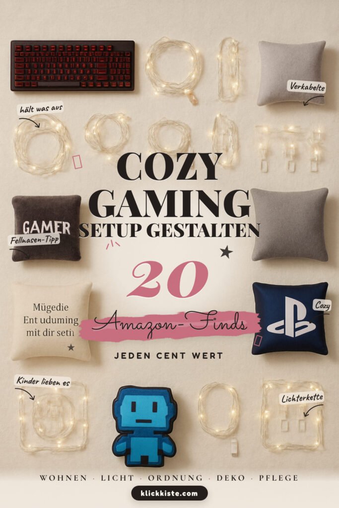 Cozy Gaming Setup gestalten: 20 Amazon-Finds, für entspanntes Spielen