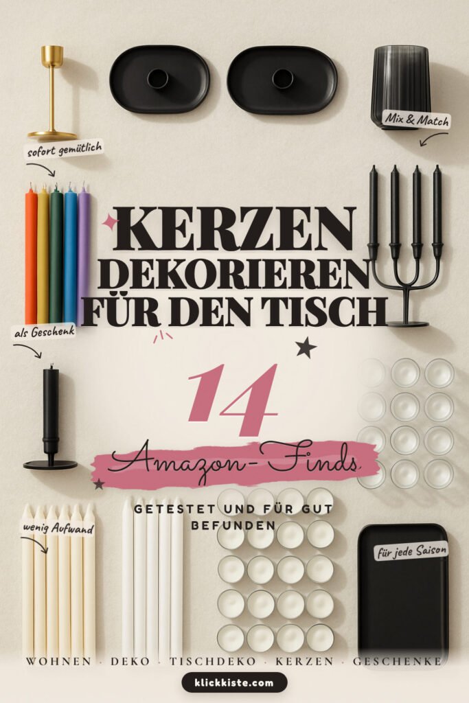 Kerzen dekorieren für den Tisch: 14 Amazon-Finds, festliche Tafel
