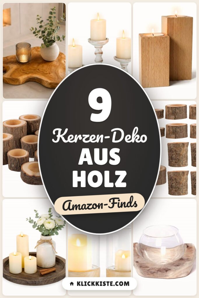 Kerzen-Deko aus Holz: 9 Amazon-Finds, natürlich gemütlich