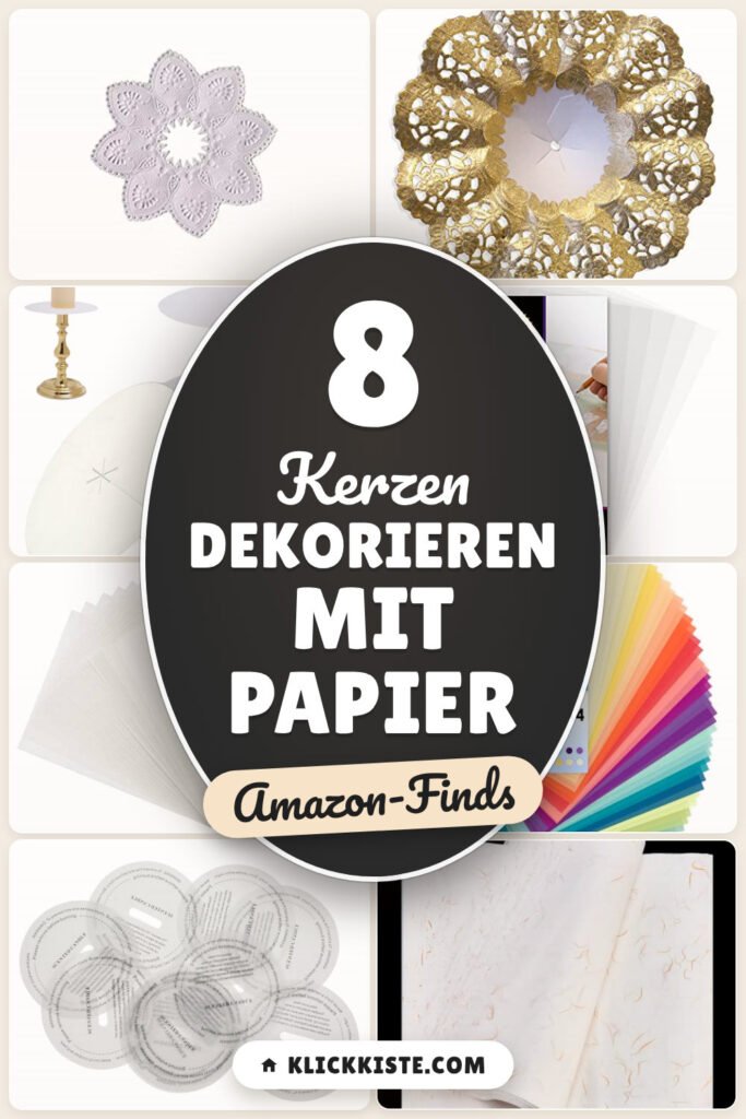 Kerzen dekorieren mit Papier: 8 Amazon-Finds, schnell nachgemacht