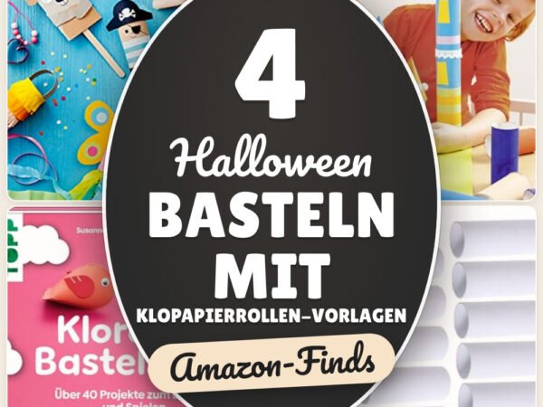 Halloween basteln mit Klopapierrollen-Vorlagen: 4 Amazon-Finds