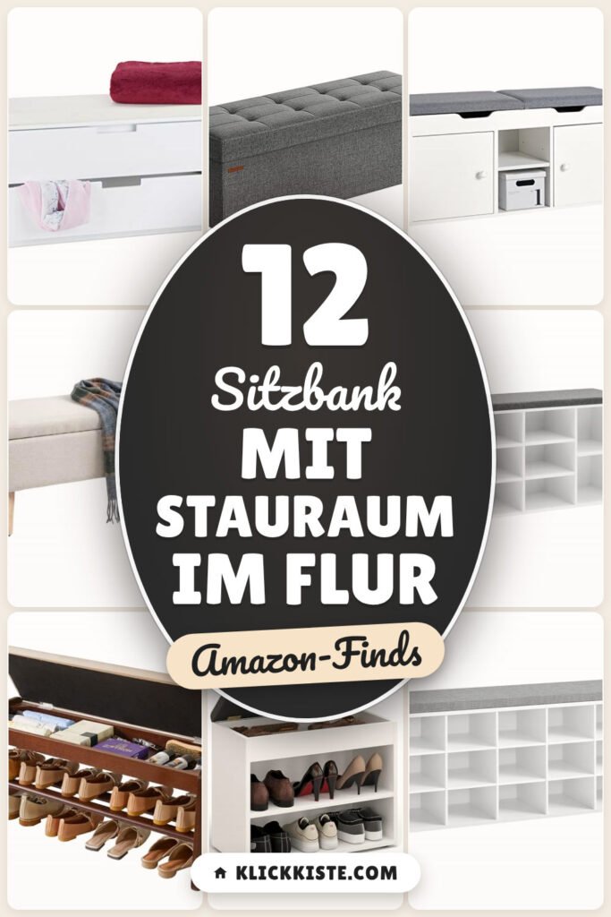 Sitzbank mit Stauraum im Flur: 12 Amazon-Finds, ordentlicher Eingang