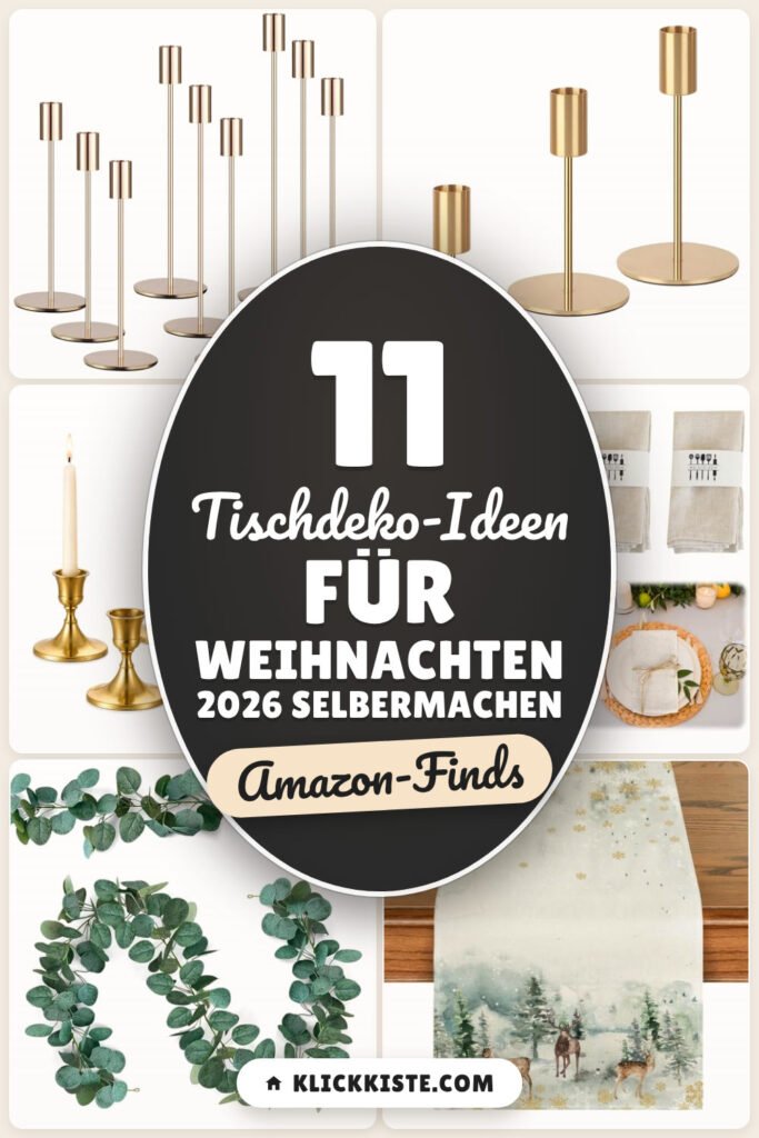 Tischdeko-Ideen für Weihnachten 2026 selbermachen: 11 Amazon-Finds