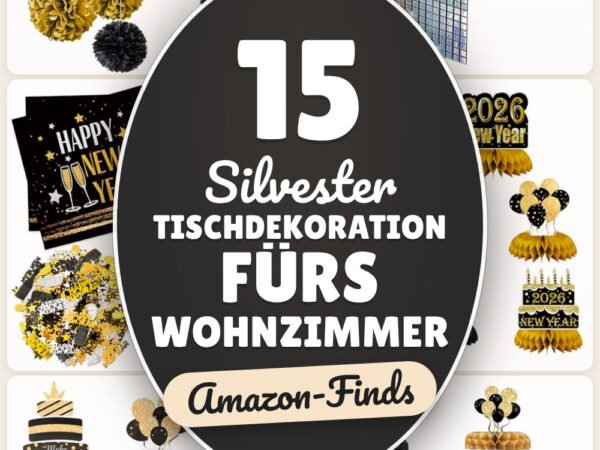 Silvester Tischdekoration fürs Wohnzimmer: 15 Amazon-Finds