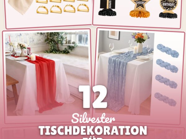 Silvester Tischdekoration für den Tisch: 12 Amazon-Finds