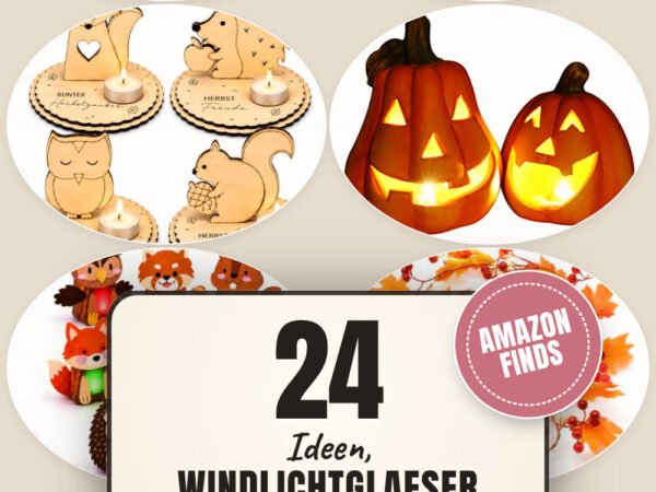 Ideen, Windlichtglaeser Herbstlich zu dekorieren: 24 Amazon-Finds