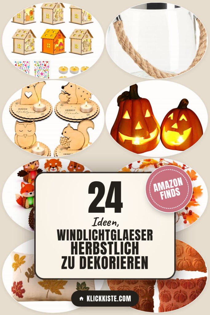 Ideen, Windlichtglaeser Herbstlich zu dekorieren: 24 Amazon-Finds
